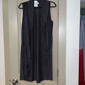 Abbeline Suede sleeveless cardigan